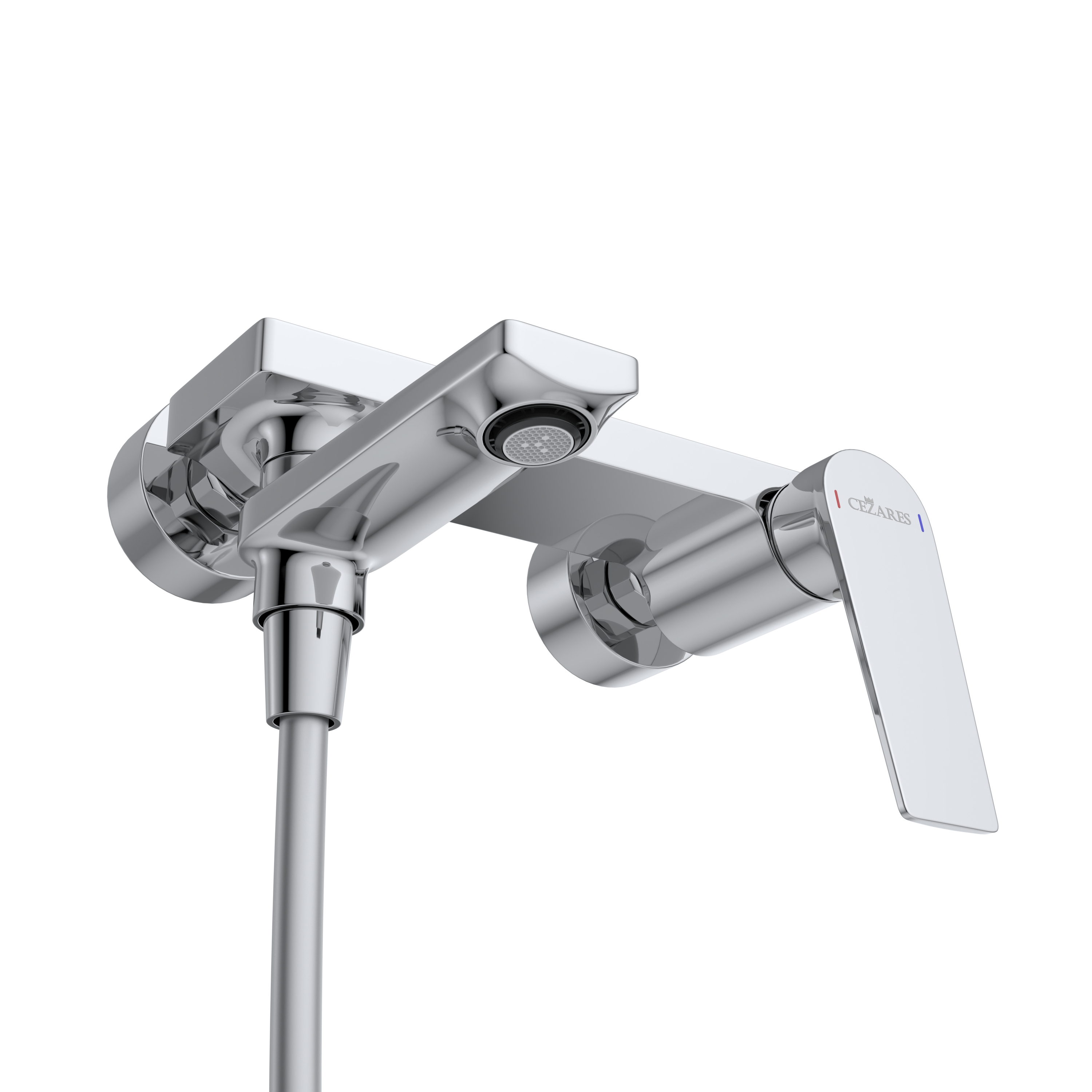 COMFORT-VD-01 Смеситель для ванны и душа однорычажный в комплекте с ручным душем, шлангом и держателем, хром - Gidratop.ru изображение