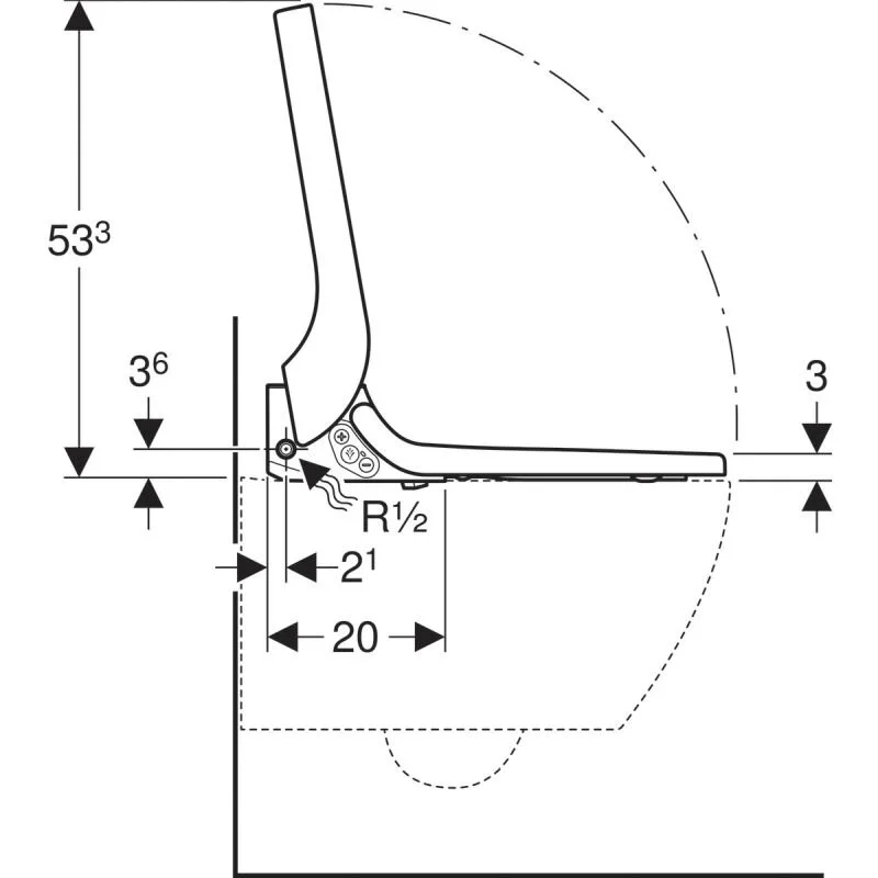 Электронная крышка-биде Geberit AquaClean Tuma Comfort 146.274.11.1, альпийский белый - Gidratop.ru изображение