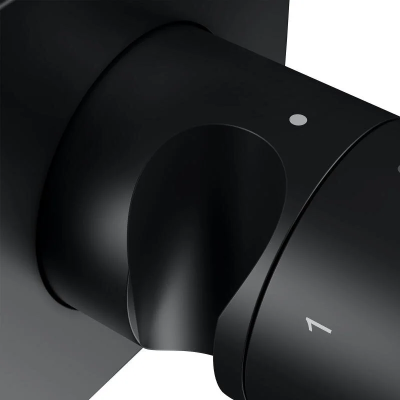 Запорный вентиль Keuco Ixmo 59549371202, с переключателем на 3 потребителя, выводом для шланга и держателем лейки DN 15, черный матовый - Gidratop.ru изображение