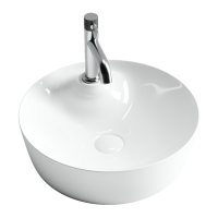Умывальник чаша накладная круглая  Element 435x435x135мм - Gidratop.ru изображение