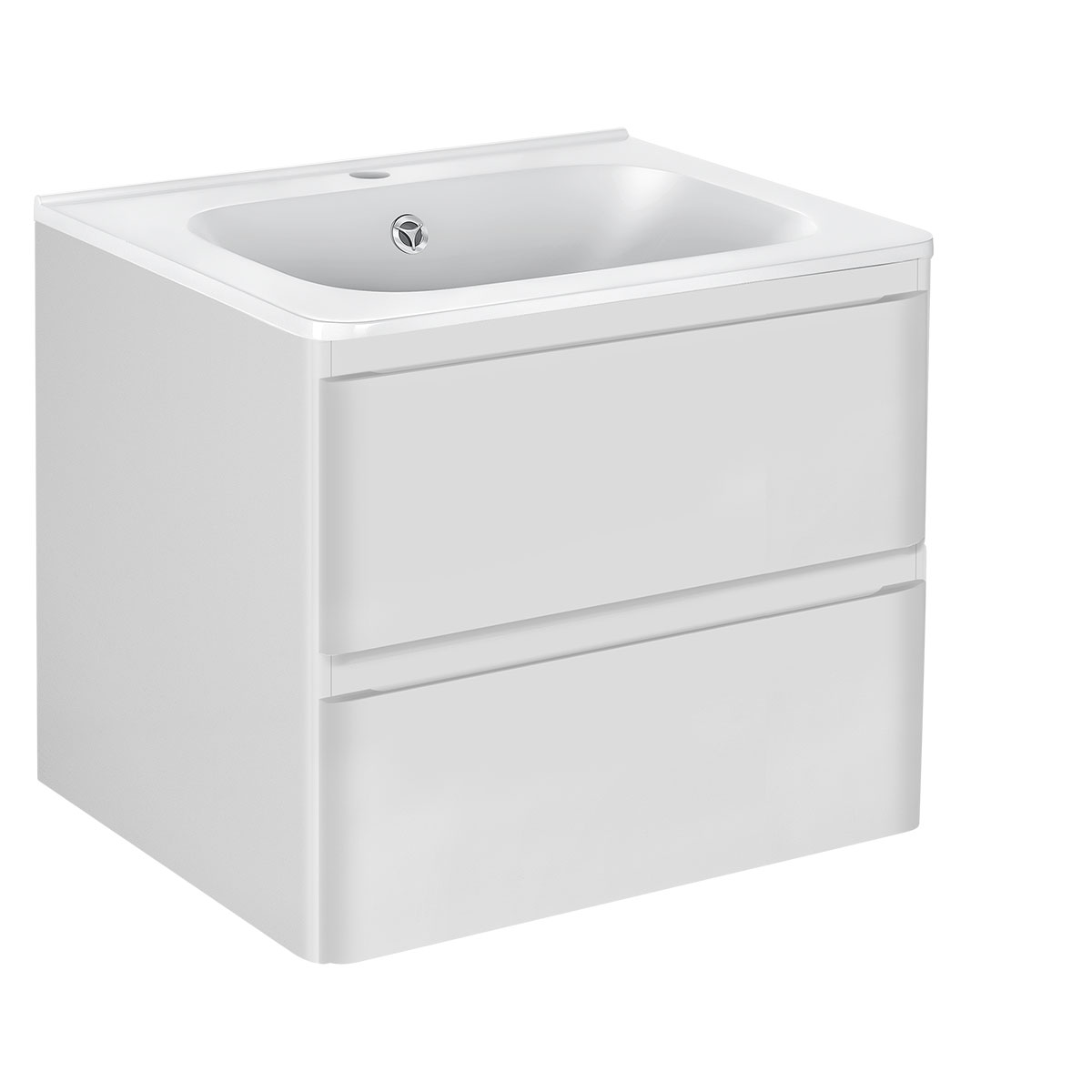 База под раковину Vico 600 подвесная, 2 выкатных ящика soft close, G.White - Gidratop.ru изображение