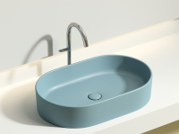 Умывальник чаша накладная овальная (цвет Зеленый Матовый) Element 608x385x122мм