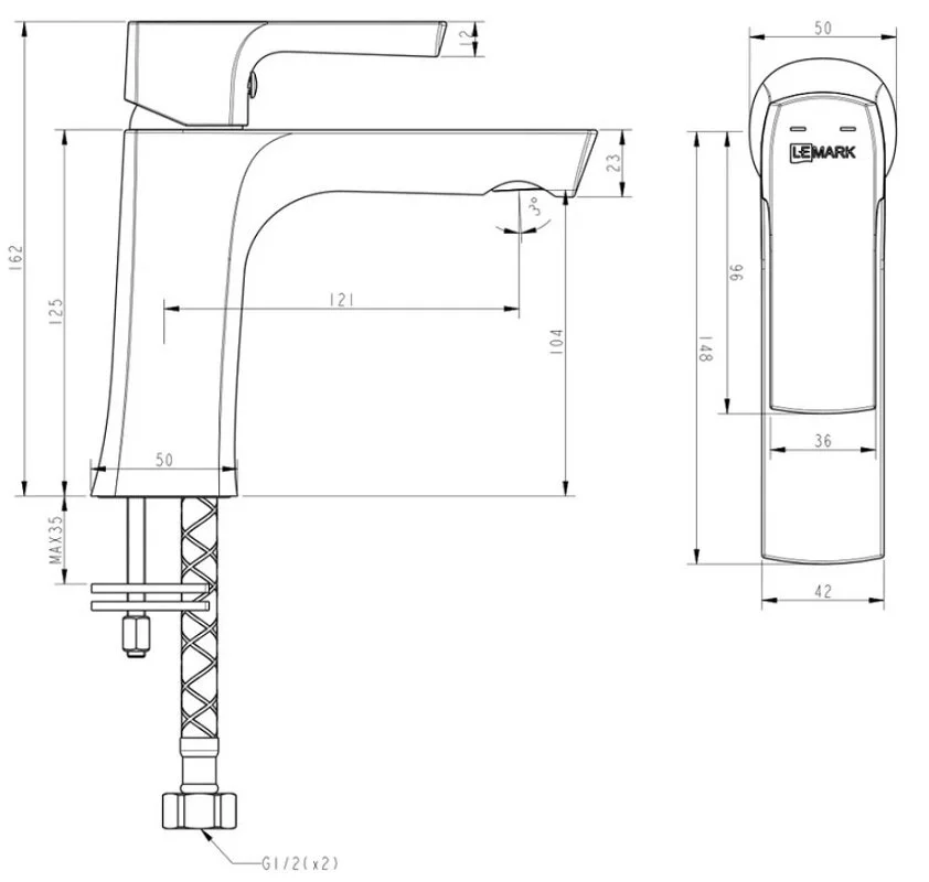 Смеситель Lemark Ursus LM7206BL для раковины с донным клапаном, цвет черный - Gidratop.ru изображение