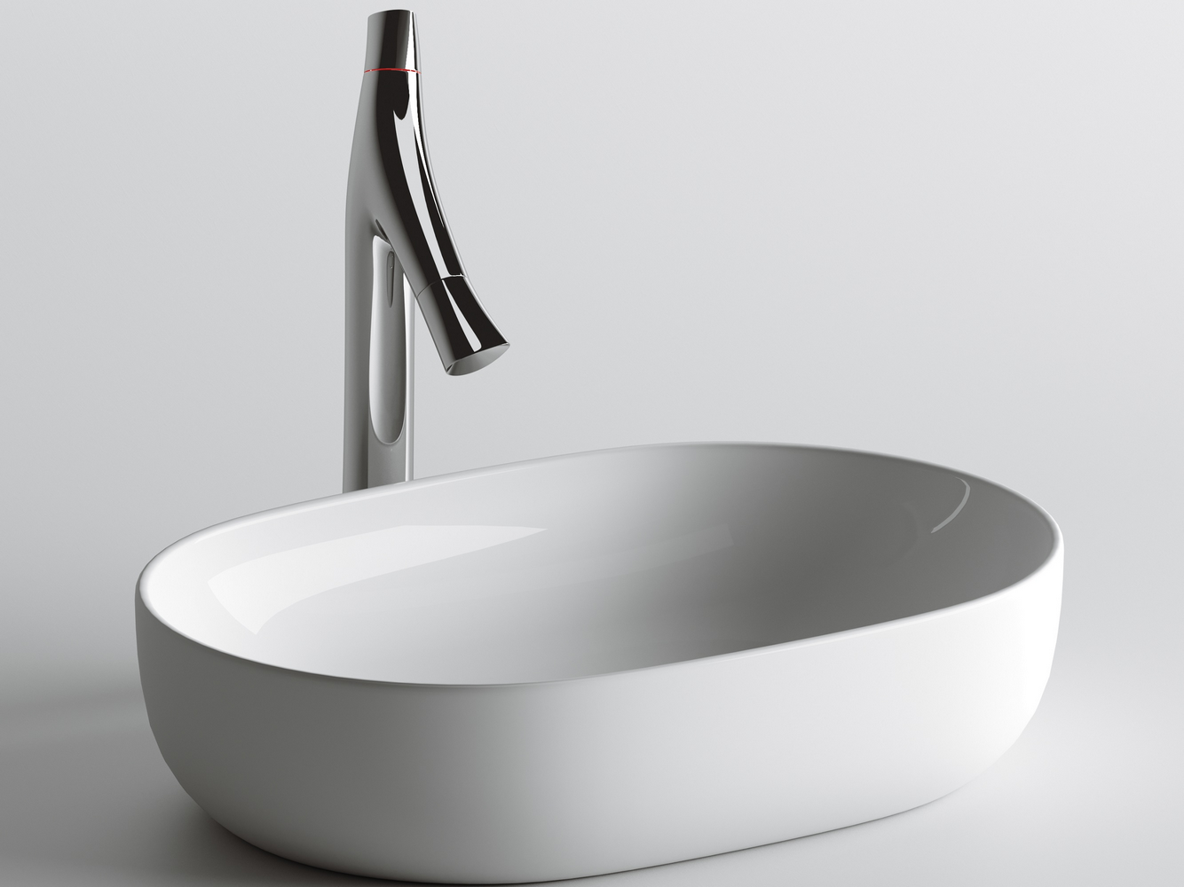 Умывальник чаша накладная овальная Element 600x415x135мм - Gidratop.ru изображение