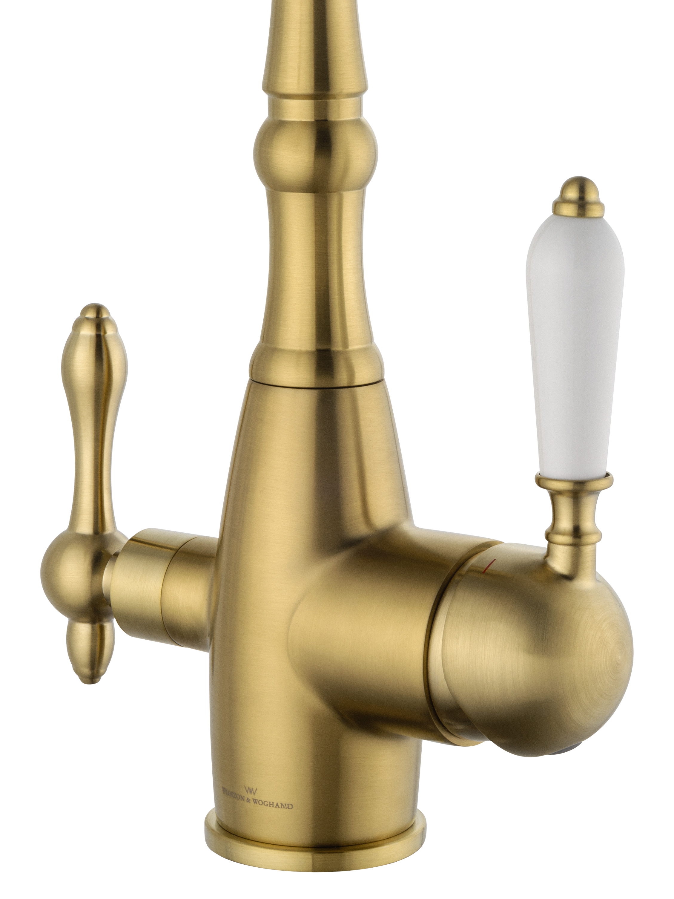 Смеситель для кухни c подключением фильтра WONZON & WOGHAND, Брашированное золото (WW-88458006-BG) - Gidratop.ru изображение