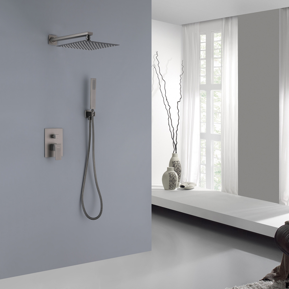 Душевая система ABBER Daheim AF8219NG скрытого монтажа без излива, никель - Gidratop.ru изображение