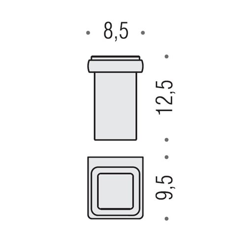 Colombo Lulu Стакан подвесной, цвет: PVD золото/матовое стекло - Gidratop.ru изображение