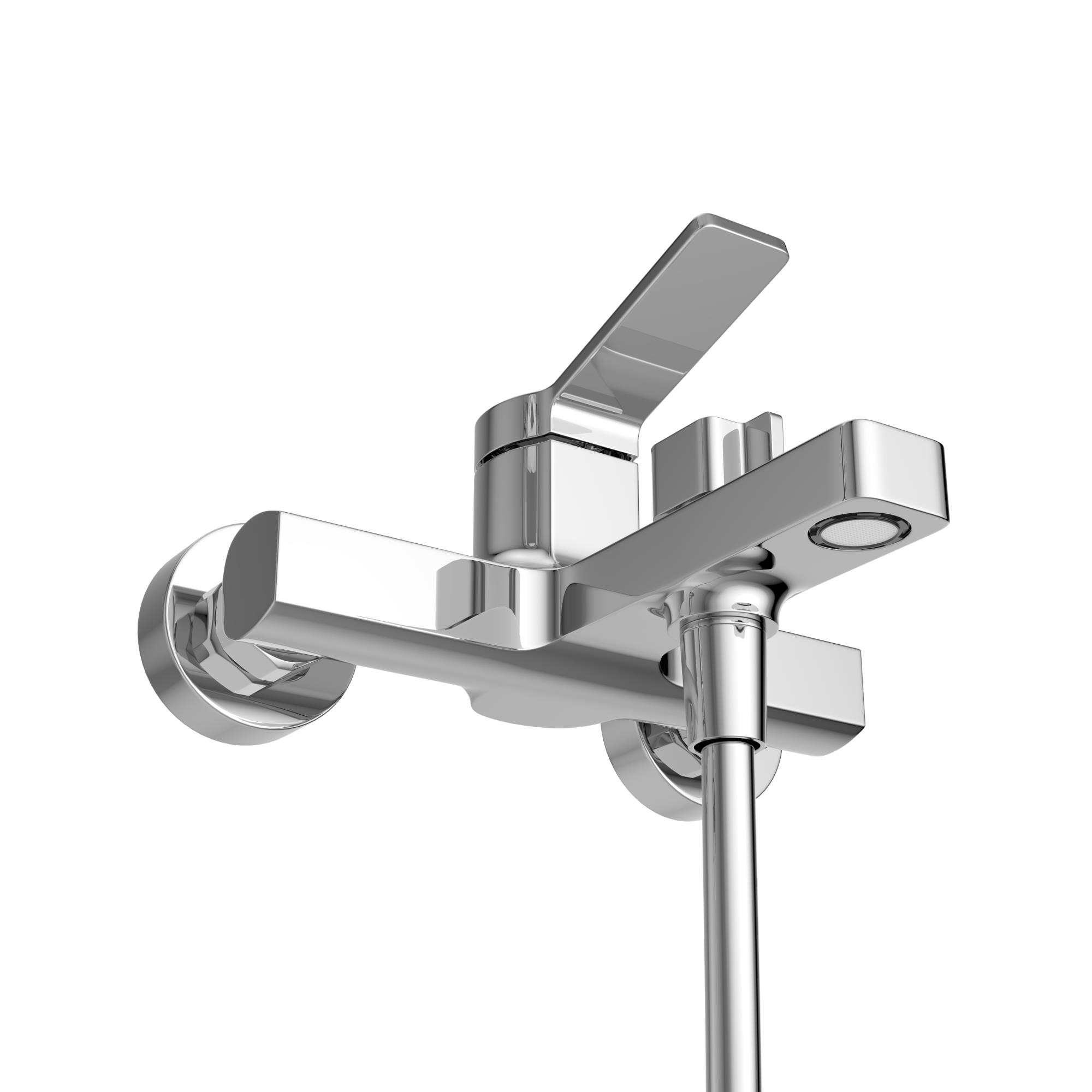 ALBANO Смеситель для ванны и душа в комплекте с ручным душем, шлангом и держателем, хром ALBANO-VASM-CRM - Gidratop.ru изображение