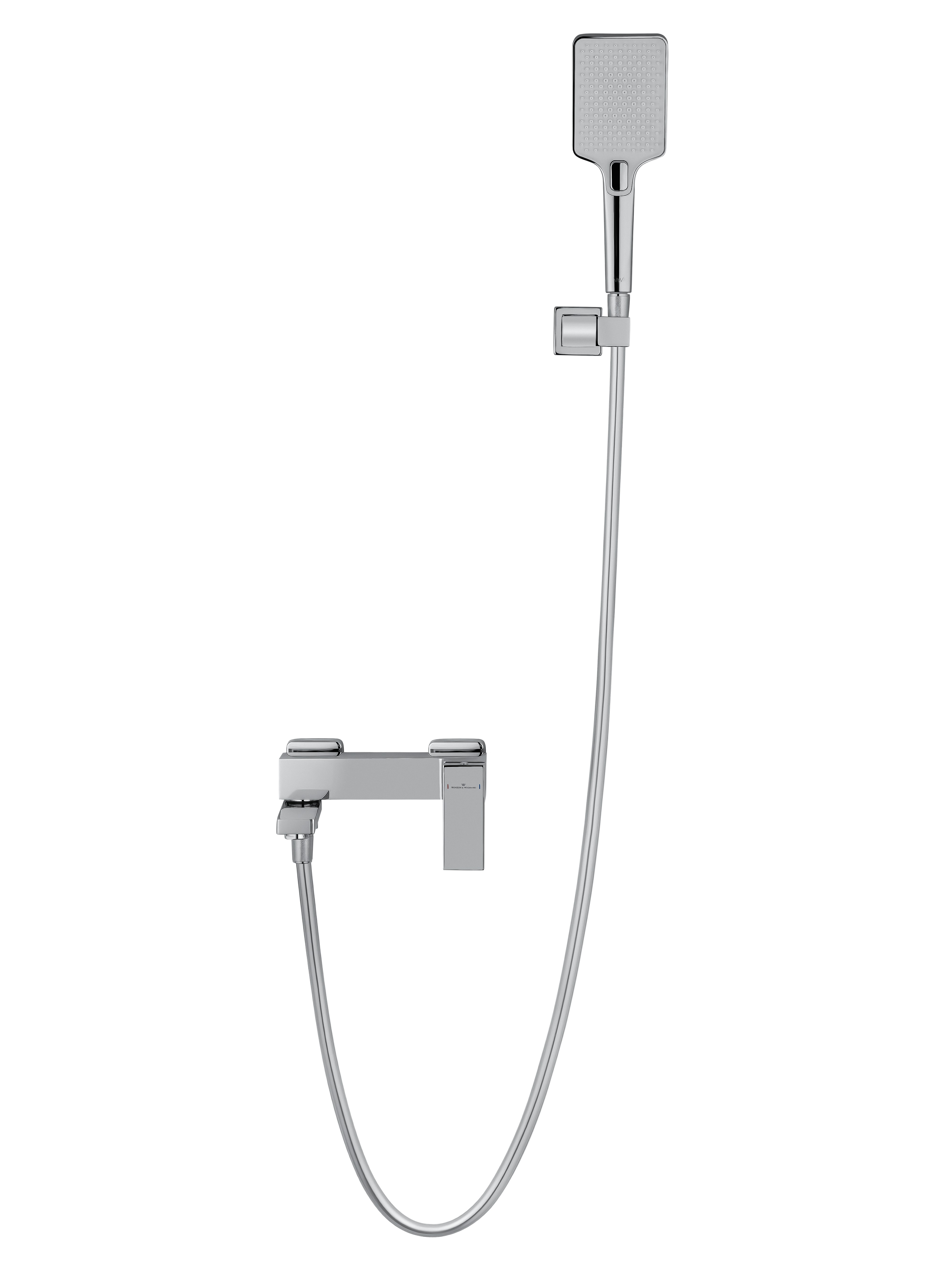 Смеситель для ванны с душем WONZON & WOGHAND CUBE, Хром (WW-88639016-CR) - Gidratop.ru изображение