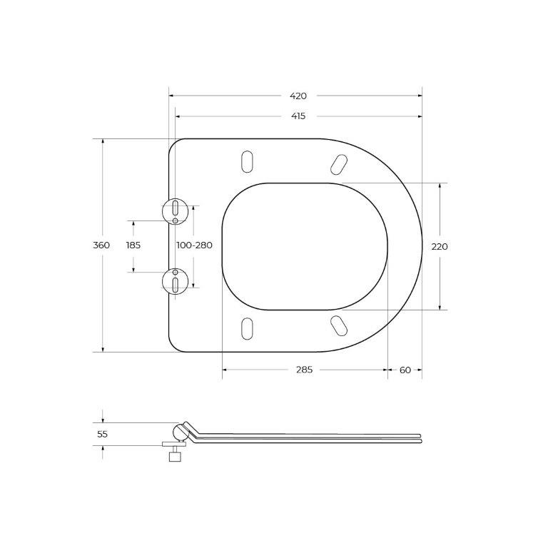 Крышка-сиденье CEZARES CZR-076-SC - Gidratop.ru изображение
