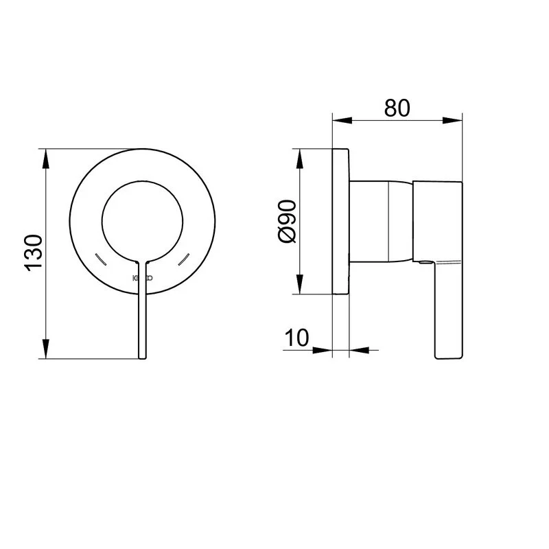 Смеситель Keuco Ixmo Pure 59551379501 для душа, цвет черный матовый - Gidratop.ru изображение