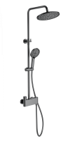 Душевая система с термостатом WONZON & WOGHAND MUSE Corno, Темный графит (WW-B3110-BGG) - Gidratop.ru изображение
