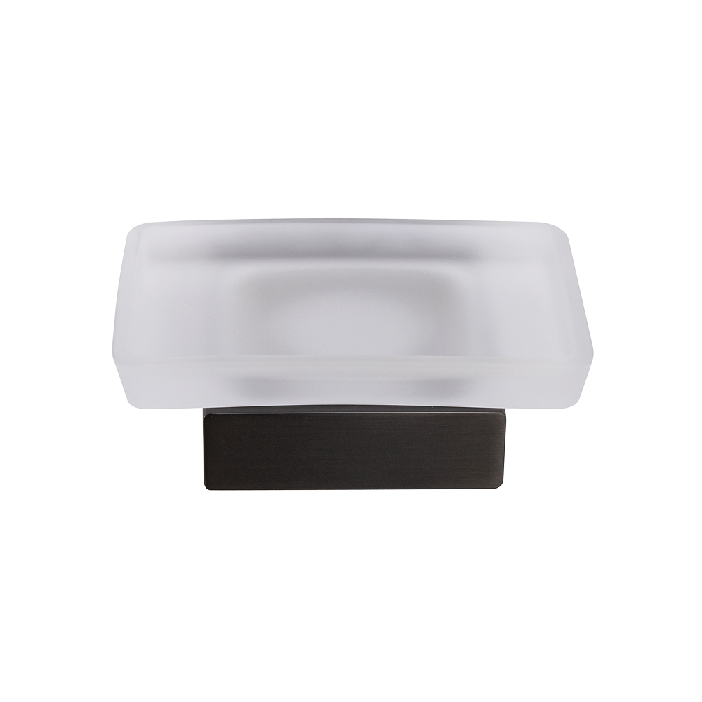 SLIDER-SODS-GM Мыльница подвесная, стекло, исполнение оружейная сталь - Gidratop.ru изображение