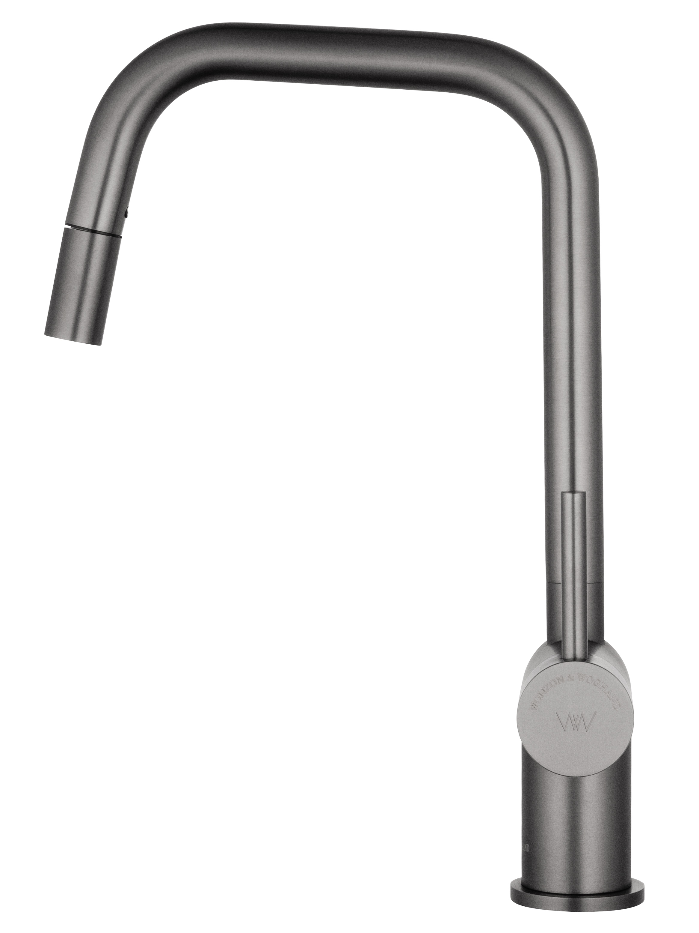 Смеситель для кухни с выдвижным изливом WONZON & WOGHAND, Темный графит (WW-6018-BGG) - Gidratop.ru изображение