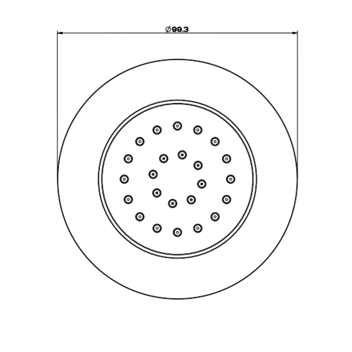 Gessi Body Jets встраиваемая поворотная боковая форсунка (внешняя часть), цвет: Finox Brushed Nickel - Gidratop.ru изображение
