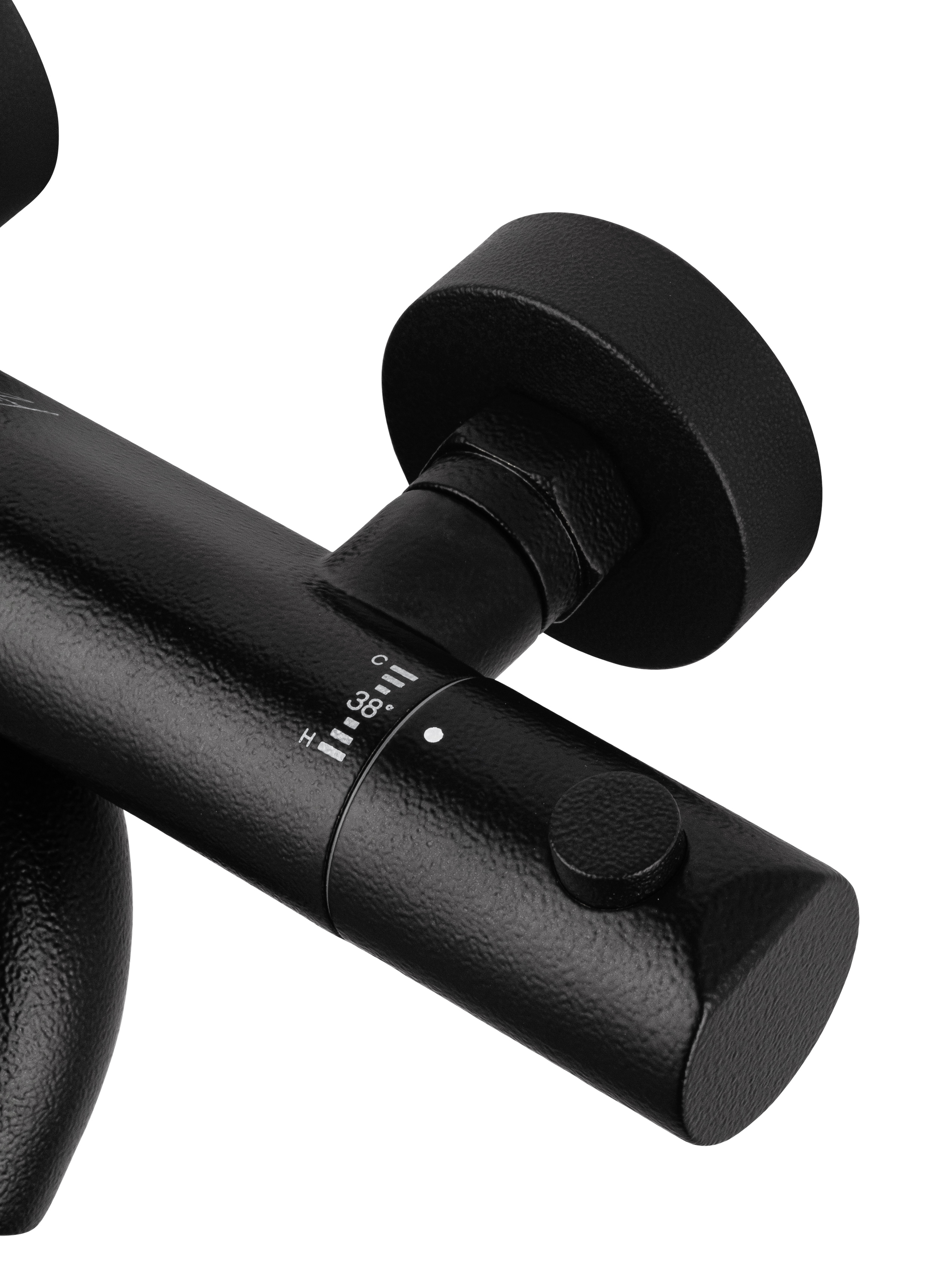 Смеситель для ванны с душевым гарнитуром и термостатом WONZON & WOGHAND LOOP, Черный матовый (WW-311-00-508) - Gidratop.ru изображение