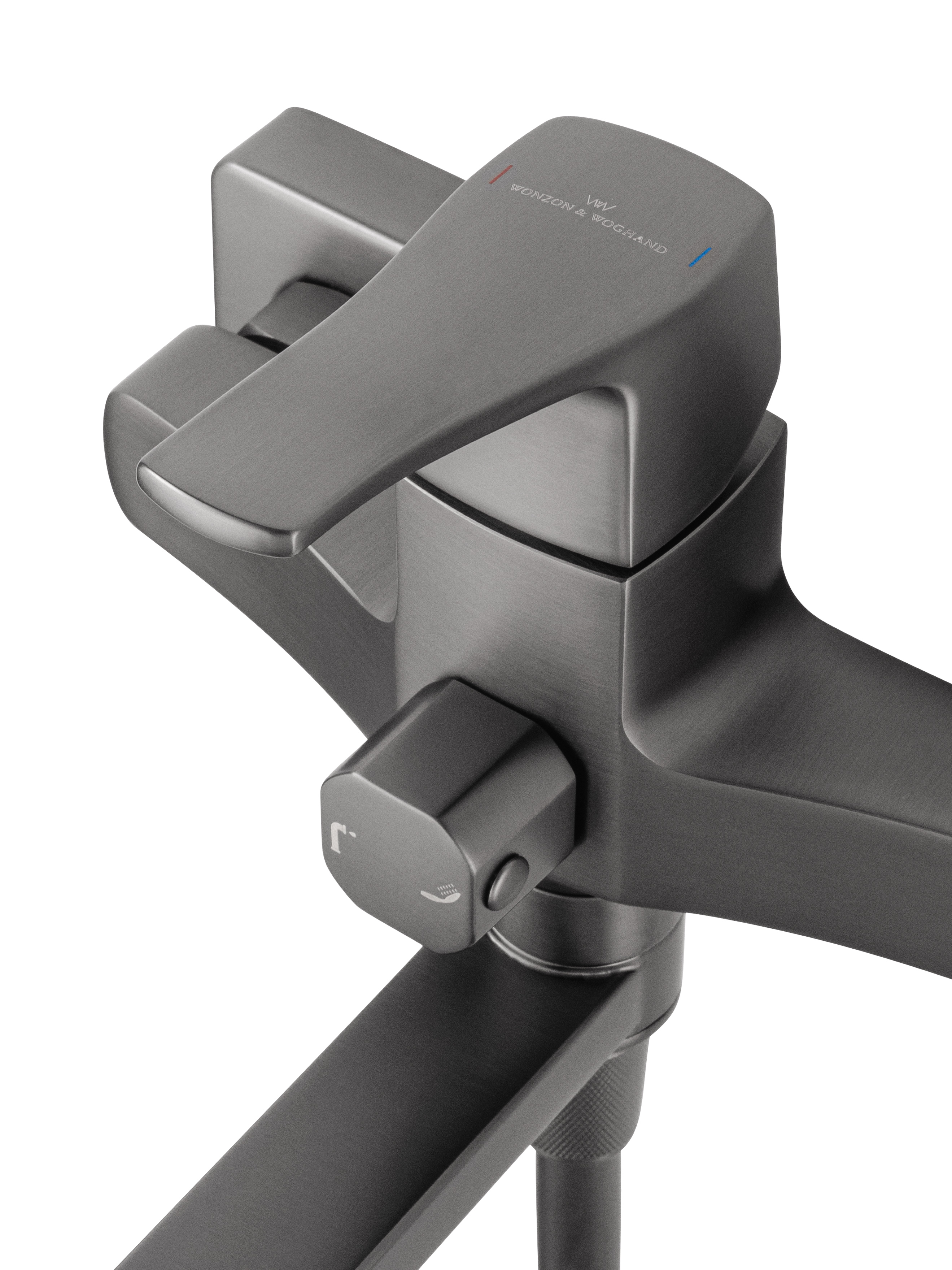 Смеситель для ванны WONZON & WOGHAND FLEX, Темный графит (WW-639906-BGM) - Gidratop.ru изображение