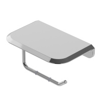 LINER-PHM-01 Держатель для туалетной бумаги с полочкой, исполнение хром - Gidratop.ru изображение