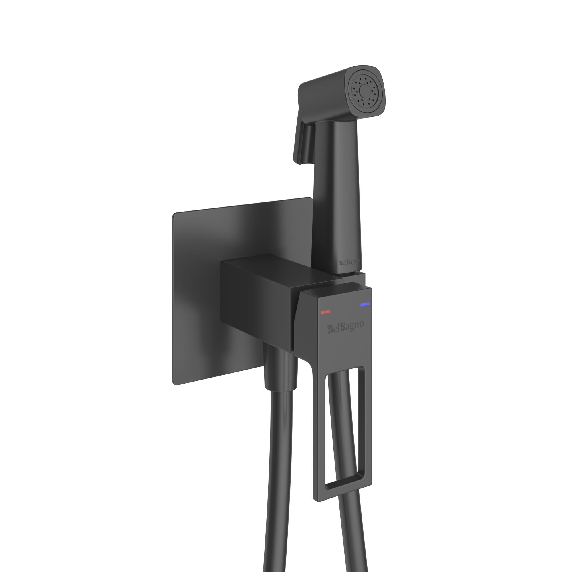 LUCE Гигиенический душ со смесителем, черный LUC-HGN-NERO - Gidratop.ru изображение