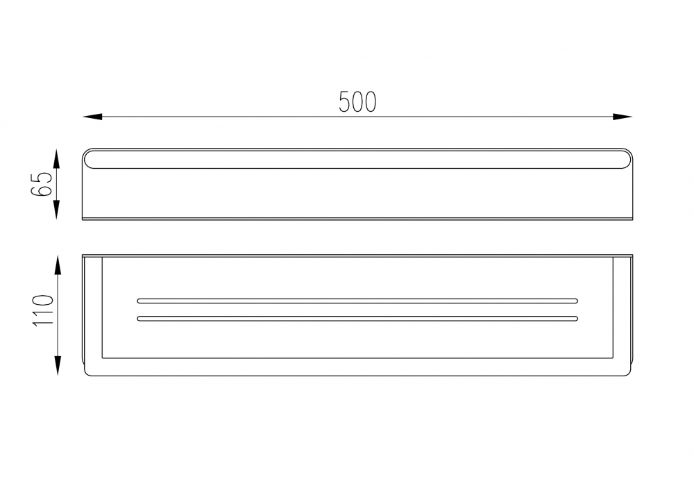 Полка большая ABBER Osten 316 AA1863BG золото брашированное - Gidratop.ru изображение