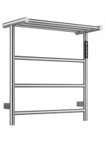 Полотенцесушитель электрический с полкой WONZON & WOGHAND BONN, Брашированный никель (WW-AL402-BR)