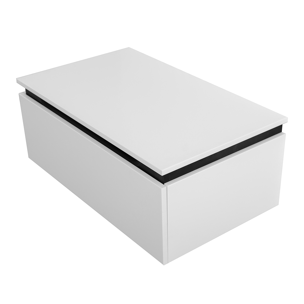 SLIDER Тумба с одним выкатным ящиком, Bianco Opaco, 796x476x300, SLIDER-800-1C-PI-BO - Gidratop.ru изображение