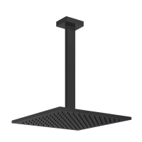 Gessi Rettangolo верхний душ для потолочного крепления 300x300мм, СПЕЦРАЗМЕР-УКАЖИТЕ (высота от 115 до 1865мм), цвет: черный - Gidratop.ru изображение