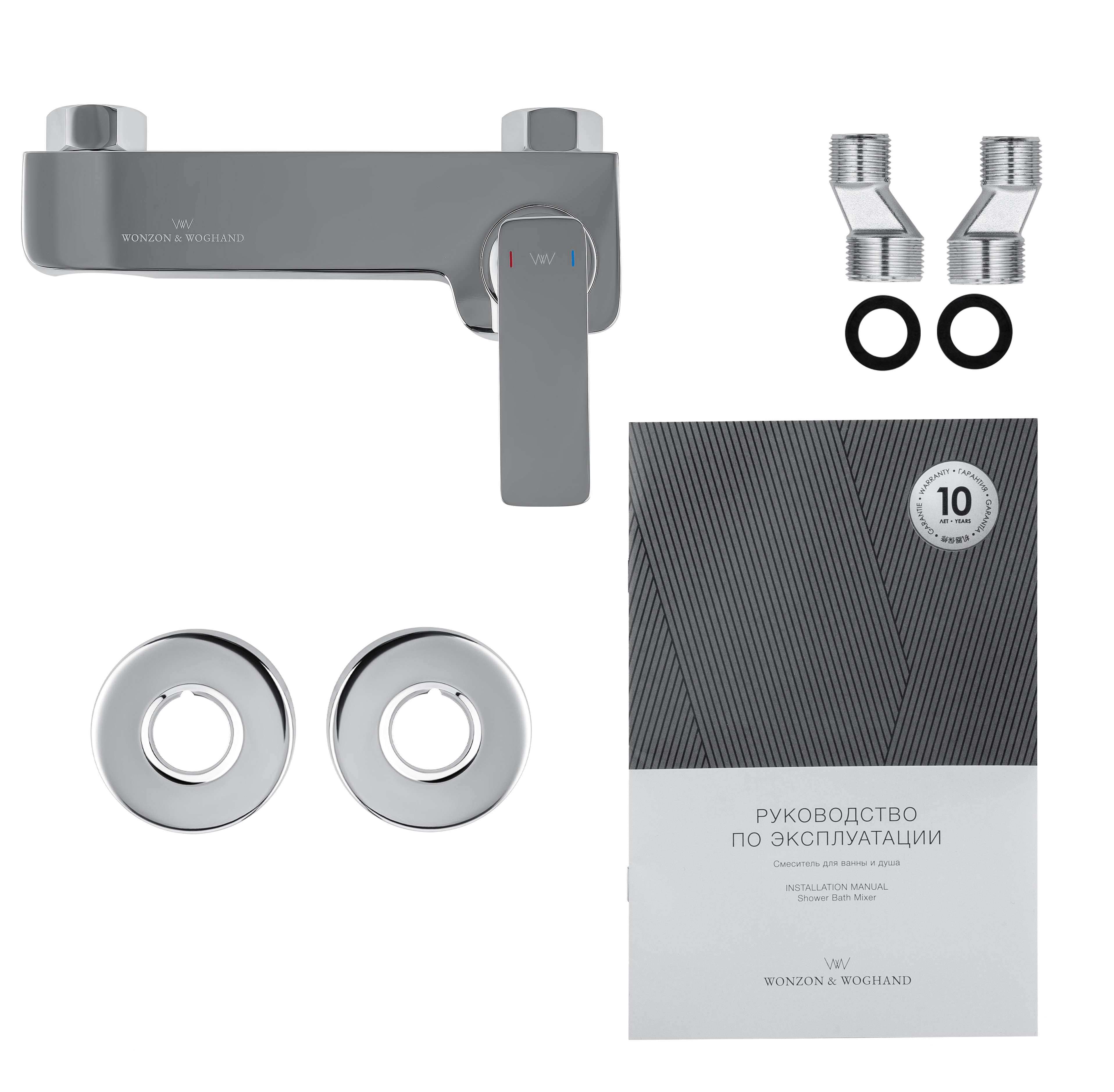 Смеситель для душа WONZON & WOGHAND SHARK, Хром (WW-484101-CR) - Gidratop.ru изображение