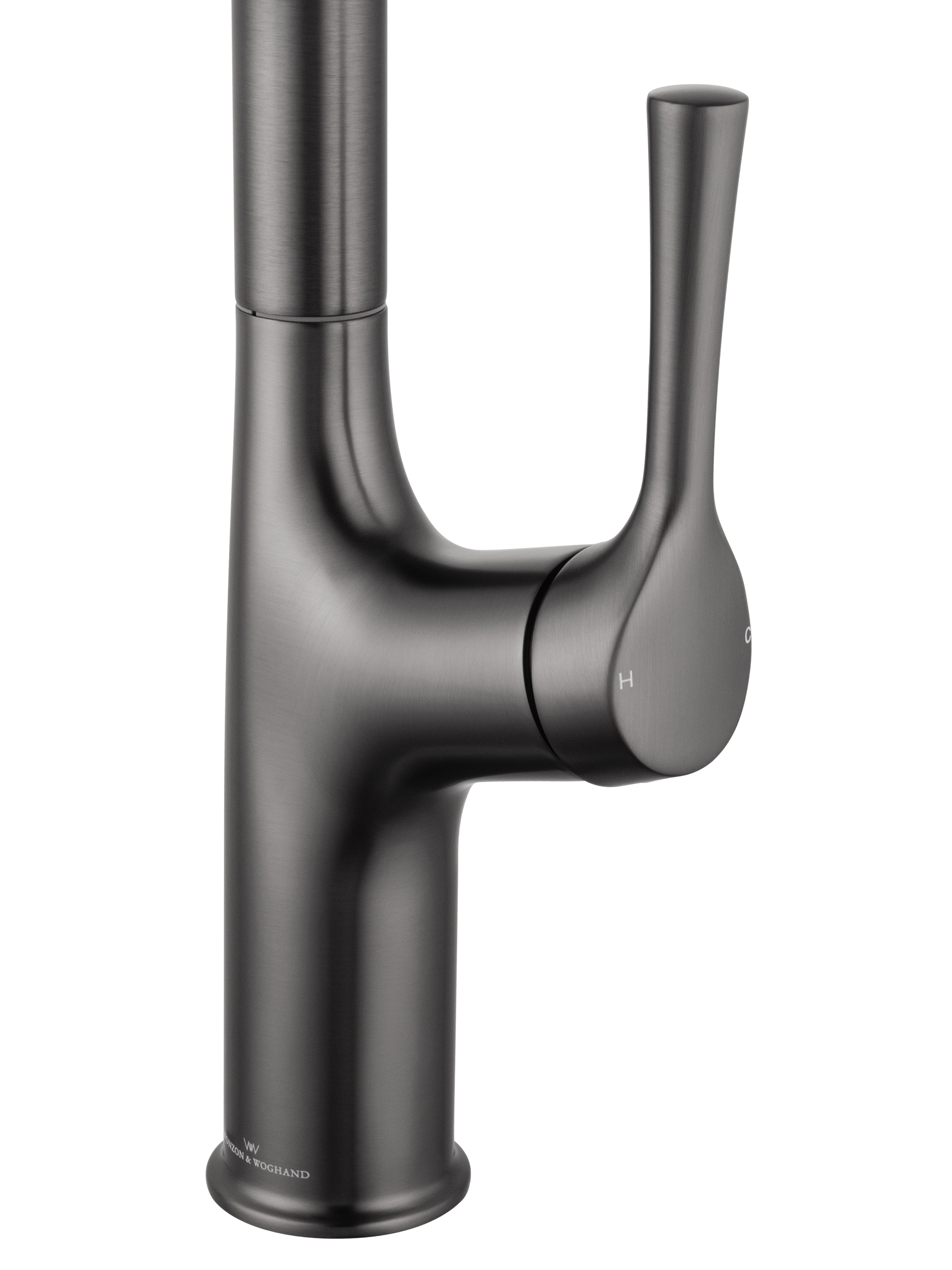 Смеситель для кухни с выдвижным изливом WONZON & WOGHAND, Темный графит (WW-AE54123-BGG) - Gidratop.ru изображение