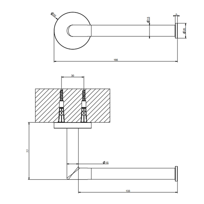 Gessi Tondo настенный держатель для туалетной бумаги, цвет: Black XL - Gidratop.ru изображение