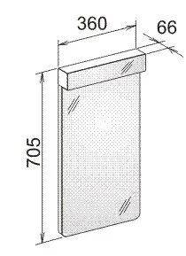Зеркало с подсветкой Keuco Elegance New 11697 011500, горизонтальный светильник, белый, 36*70,5*6,6 см - Gidratop.ru изображение