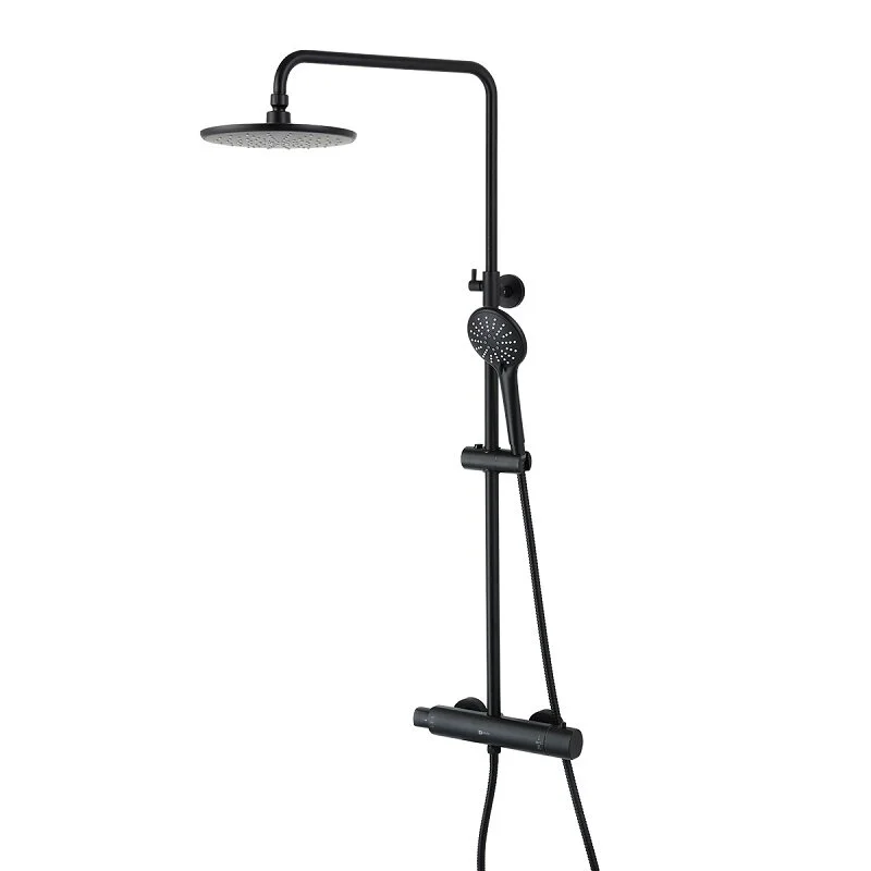 Душевая система Lemark Bronx LM3770BL, термостатическая, черный - Gidratop.ru изображение