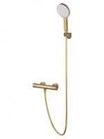 Смеситель для душа с термостатом WONZON & WOGHAND INN 3, Брашированное золото (WW-B2065-A-BG) - Gidratop.ru изображение