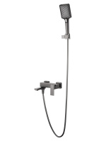 Смеситель для ванны с душем WONZON & WOGHAND CUBE, Темный графит (WW-88639016-BGM) - Gidratop.ru изображение