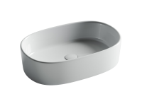 Раковина накладная овальная 561x359x149, цвет белый - Gidratop.ru изображение