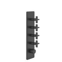 GESSI INCISO встраиваемый термостатический смеситель на 4 источника, резьба 3/4 (внешние части), цвет: nero XL - Gidratop.ru изображение