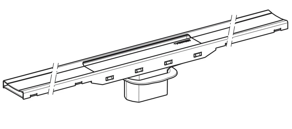 Решетка дренажного канала Geberit CleanLine80 90х1см, без сифона, 154.440.39.1 - Gidratop.ru изображение
