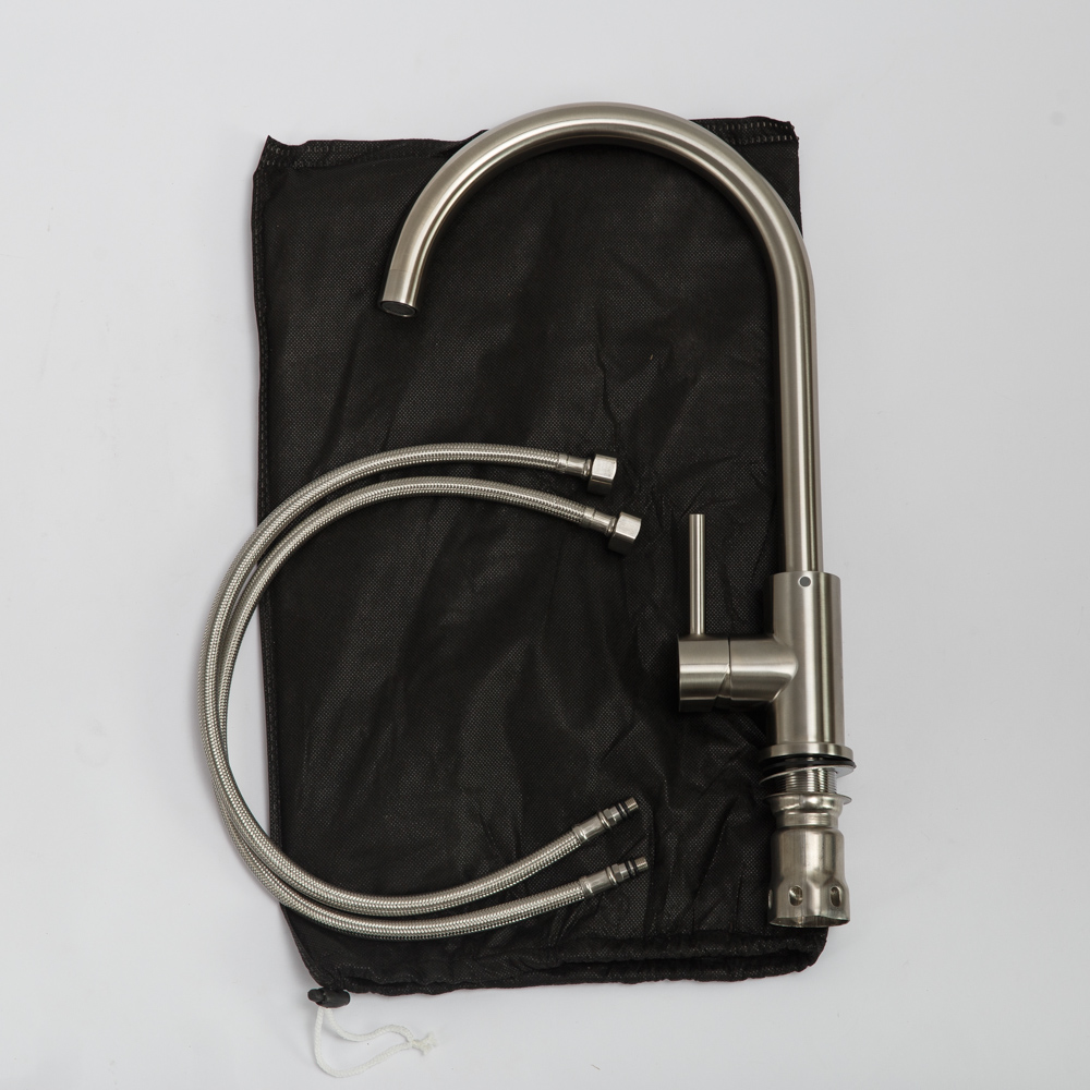 Смеситель для кухни, нержавеющая сталь, исполнение сатин BB-LAM03-IN - Gidratop.ru изображение