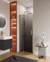 Душевая дверь в нишу CEZARES SLIDER-B-1-80/90-GRIGIO-BORO - Gidratop.ru изображение