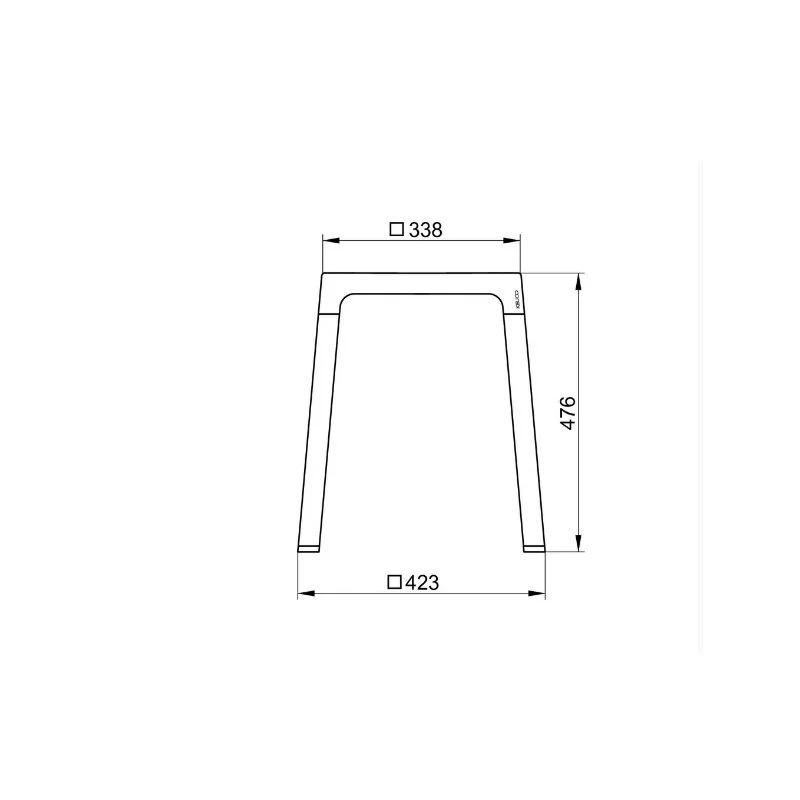 Табурет Keuco Axess 35082010051, цвет хром/белый - Gidratop.ru изображение