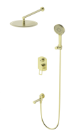 Душевая система встраиваемая WONZON & WOGHAND FRAME, Брашированное золото (WW-88939010-BG) - Gidratop.ru изображение