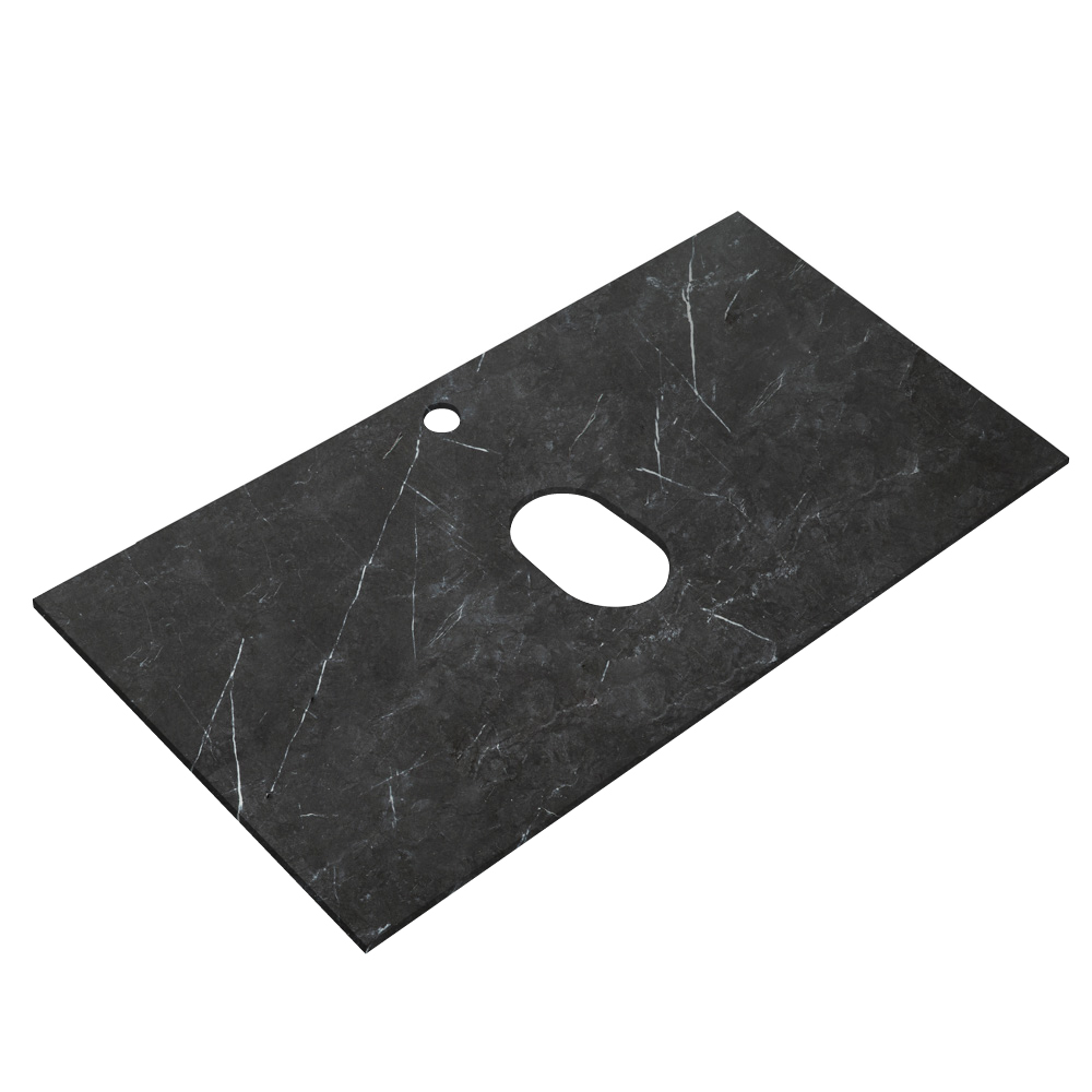 Cтолешница из керамогранита 816x490 SLD-80/48-MNO, Marmo Nero Opaco - Gidratop.ru изображение