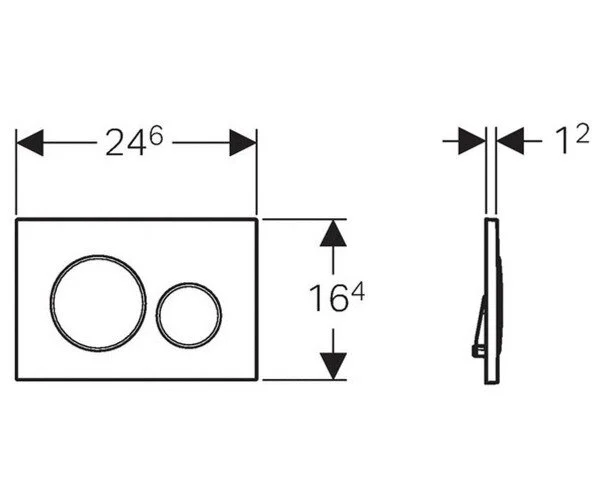Кнопка смыва Geberit Sigma Type 20 115.882.KH.1 хром глянцевый - Gidratop.ru изображение