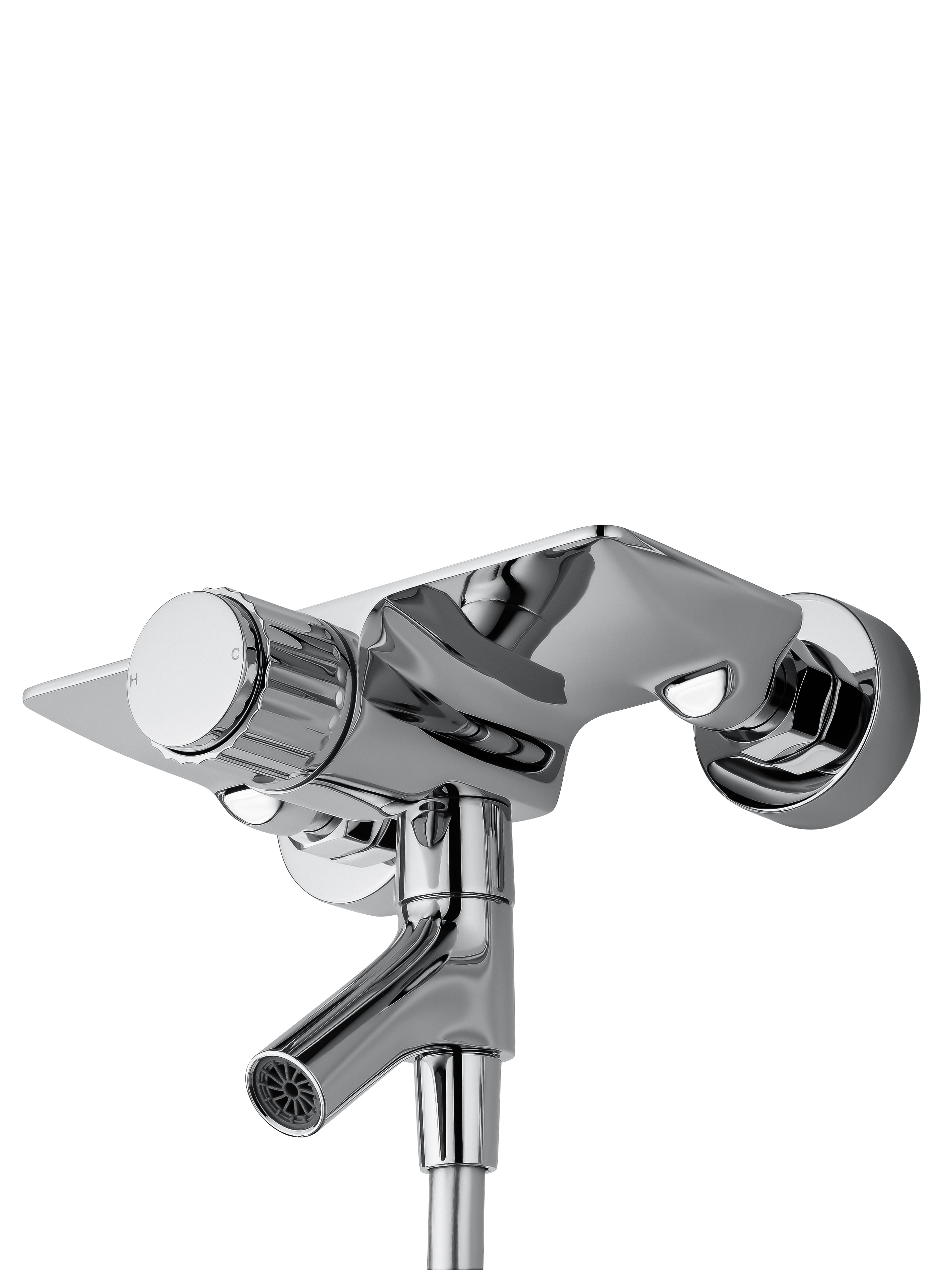 Смеситель для ванны с душем WONZON & WOGHAND CLICK, Хром (WW-FE05L221-CR) - Gidratop.ru изображение