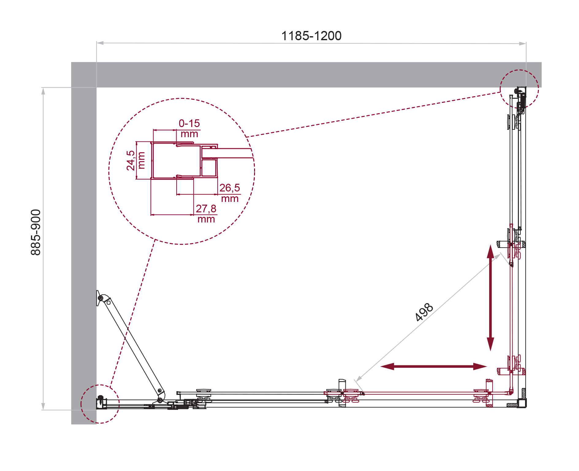 Душевой уголок BelBagno LUCE-AH-21-120/90-C-Cr - Gidratop.ru изображение