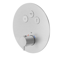 Newform X-STEEL 316 Наружная часть для термостатического смесителя, на 3 источника, переключение - кнопки (для 27752) цвет: INOX