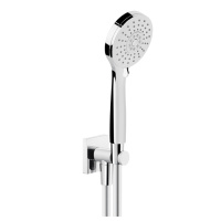Gessi Emporio shower душевой комплект: вывод воды, держатель, шланг 1,50 м и  3-позиционная душевая лейка с защитой от изв. налёта, цвет: Chro - Gidratop.ru изображение