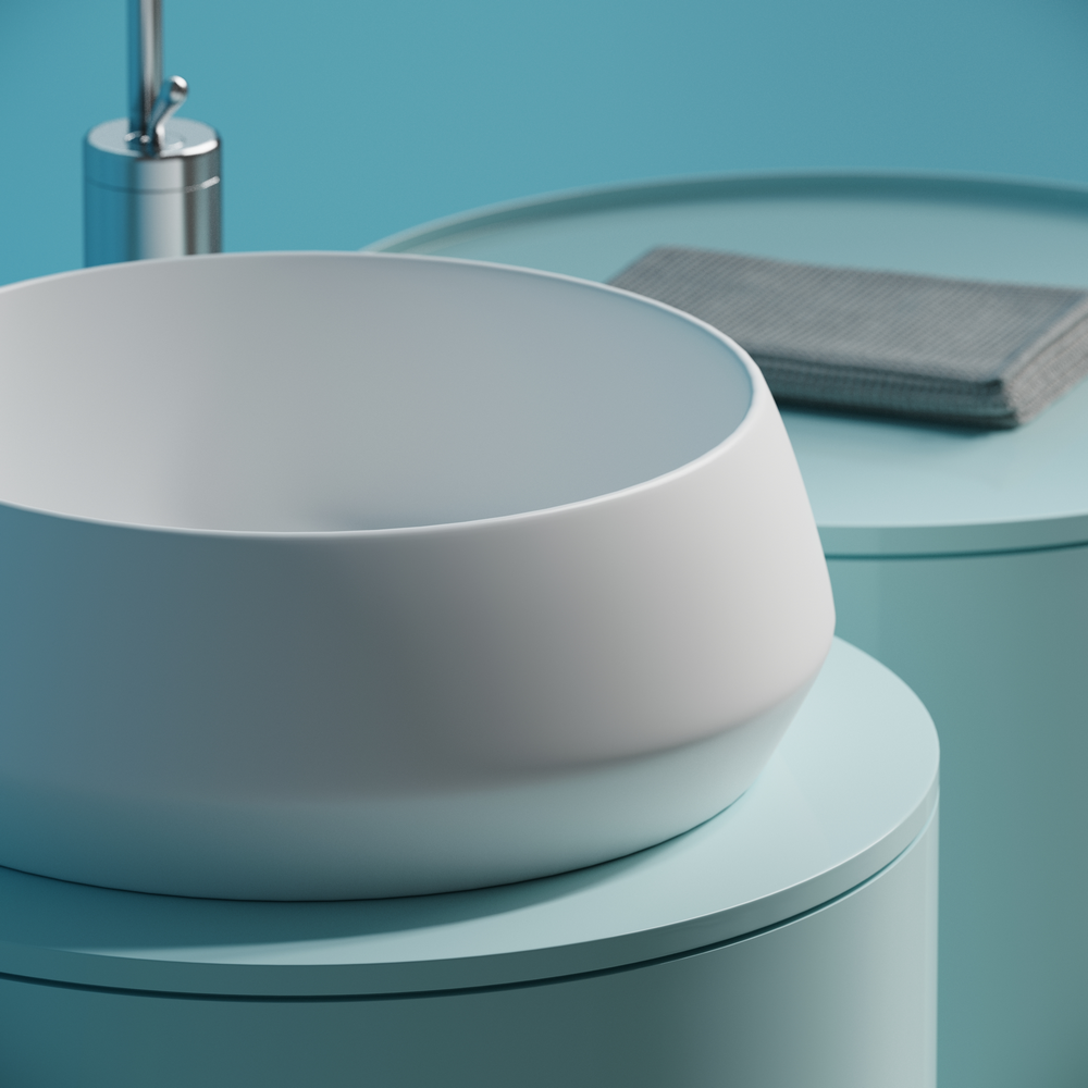 Раковина CERAMICANOVA Maya накладная круглая 400x400x140 белый матовый CN12004MW - Gidratop.ru изображение