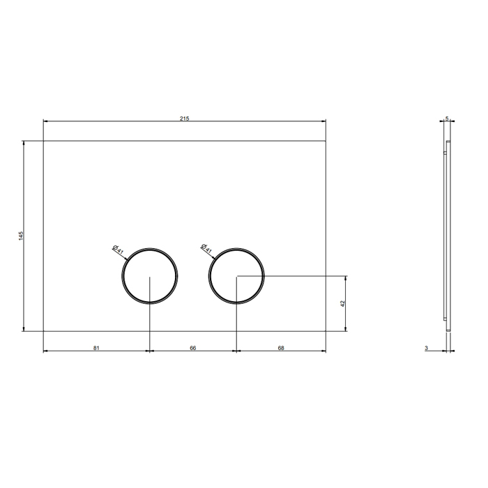 GESSI клавиша смыва для унитаза, двойная, для систем инсталляций TECE, цвет Black XL - Gidratop.ru изображение