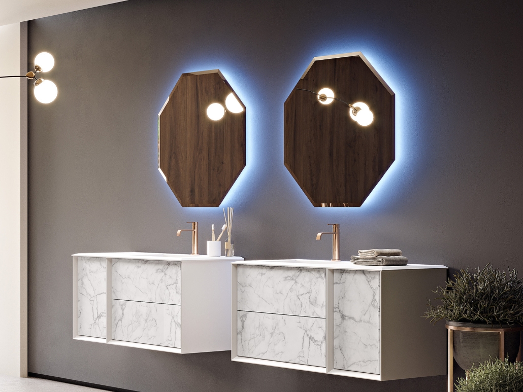 Зеркало со встроенной LED подсветкой  45078, 60x60x3 - Gidratop.ru изображение